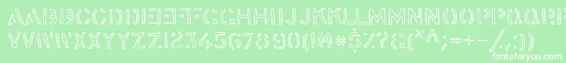 stock    Font – White Fonts on Green Background