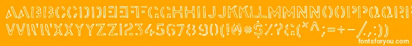 stock    Font – White Fonts on Orange Background