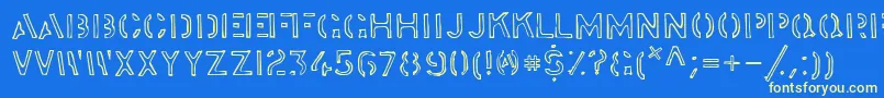 stock    Font – Yellow Fonts on Blue Background