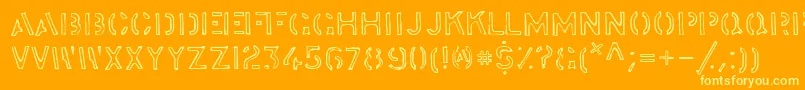 fuente stock    – Fuentes Amarillas Sobre Fondo Naranja