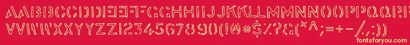 フォントstock    – 黄色の文字、赤い背景