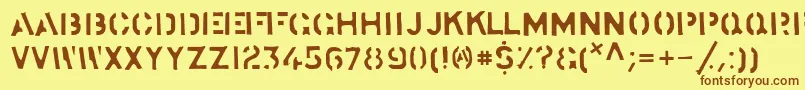 stocks   Font – Brown Fonts on Yellow Background
