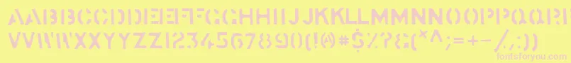 stocks   Font – Pink Fonts on Yellow Background