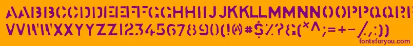 stocks   Font – Purple Fonts on Orange Background