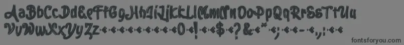 フォントStoica Brush – 黒い文字の灰色の背景