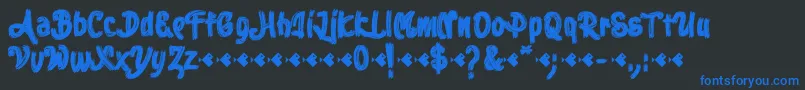 Stoica Brush Font – Blue Fonts on Black Background