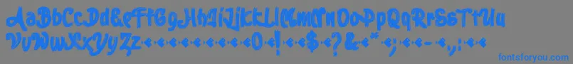 Stoica Brush Font – Blue Fonts on Gray Background