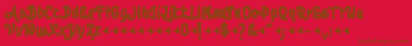 Stoica Brush Font – Brown Fonts on Red Background
