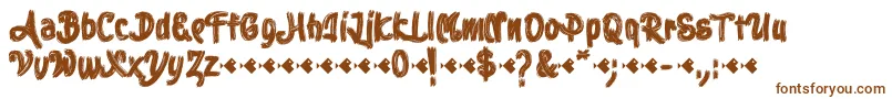 Stoica Brush Font – Brown Fonts on White Background