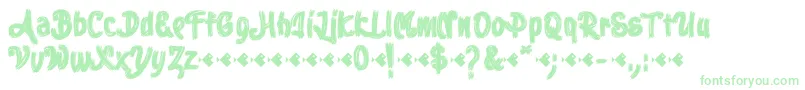Stoica Brush Font – Green Fonts on White Background