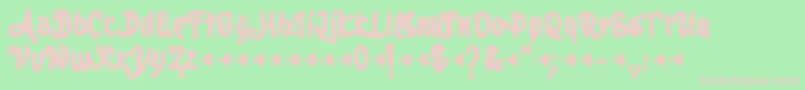 Stoica Brush Font – Pink Fonts on Green Background
