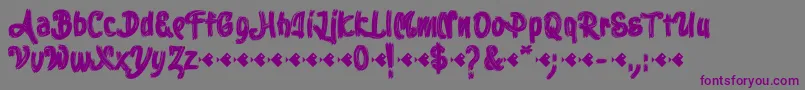 Stoica Brush Font – Purple Fonts on Gray Background