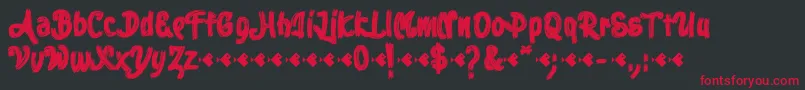 Stoica Brush Font – Red Fonts on Black Background