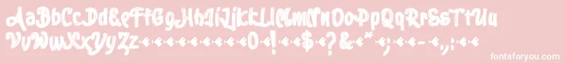 Stoica Brush Font – White Fonts on Pink Background