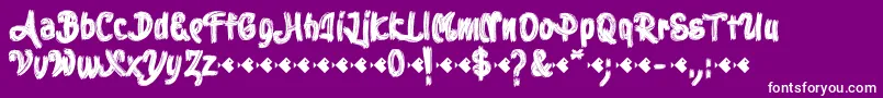 Stoica Brush Font – White Fonts on Purple Background