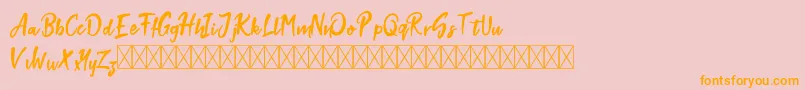 Stokyt Demo Font – Orange Fonts on Pink Background