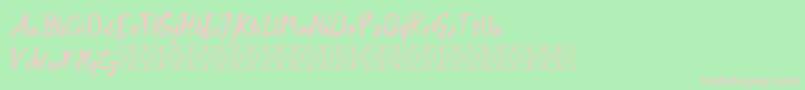 Stokyt Demo Font – Pink Fonts on Green Background