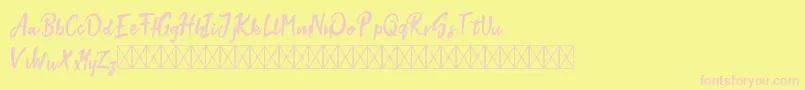 Stokyt Demo Font – Pink Fonts on Yellow Background