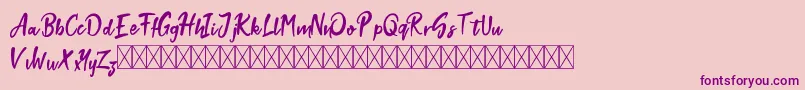 Stokyt Demo Font – Purple Fonts on Pink Background