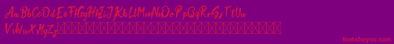Stokyt Demo Font – Red Fonts on Purple Background