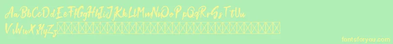 Stokyt Demo Font – Yellow Fonts on Green Background