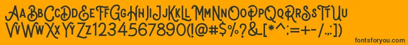 Stomper Regular Font – Black Fonts on Orange Background