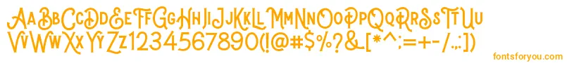 Stomper Regular Font – Orange Fonts on White Background