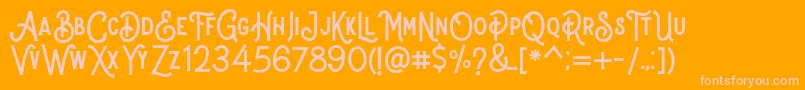 Stomper Regular Font – Pink Fonts on Orange Background