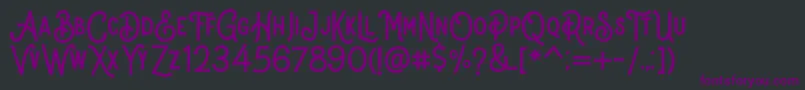 Stomper Regular Font – Purple Fonts on Black Background