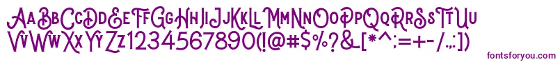 Stomper Regular Font – Purple Fonts on White Background