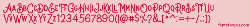 Stomper Regular Font – Red Fonts on Pink Background