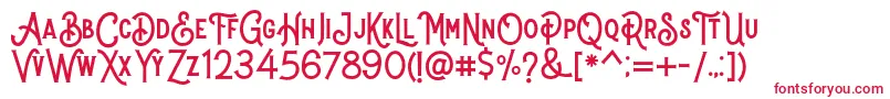 Stomper Regular Font – Red Fonts on White Background