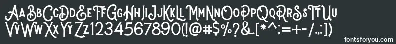 Stomper Regular Font – White Fonts on Black Background