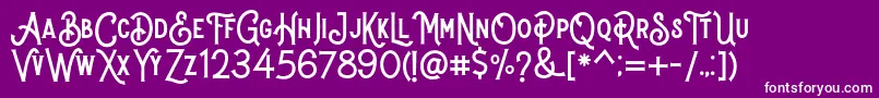 Stomper Regular Font – White Fonts on Purple Background