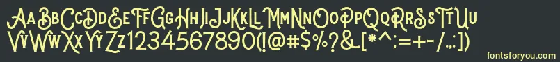 Stomper Regular Font – Yellow Fonts on Black Background
