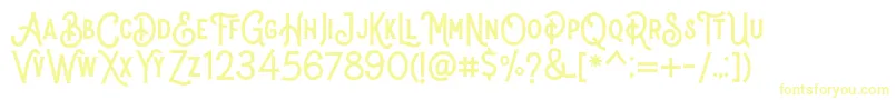 Stomper Regular Font – Yellow Fonts on White Background