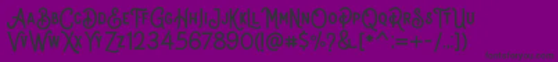 フォントStomper Regular – 紫の背景に黒い文字