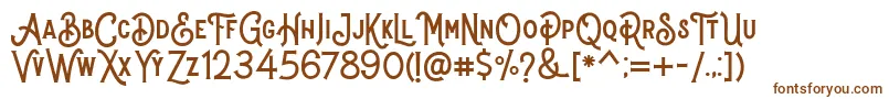 Шрифт Stomper Regular – коричневые шрифты на белом фоне