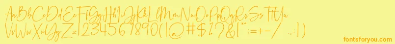 stoner Font – Orange Fonts on Yellow Background