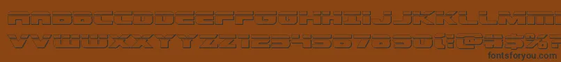 fuente Dekarangerbullet – Fuentes Negras Sobre Fondo Marrón