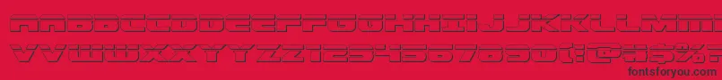 Dekarangerbullet Font – Black Fonts on Red Background