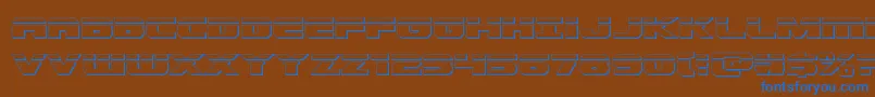 Dekarangerbullet Font – Blue Fonts on Brown Background