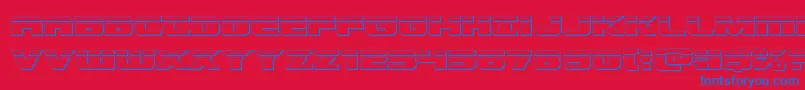 Dekarangerbullet Font – Blue Fonts on Red Background