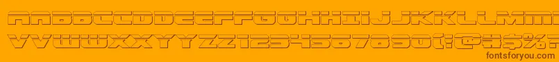 Dekarangerbullet Font – Brown Fonts on Orange Background