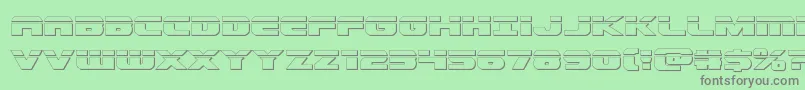 Dekarangerbullet Font – Gray Fonts on Green Background