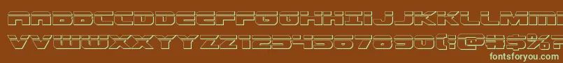 Dekarangerbullet Font – Green Fonts on Brown Background