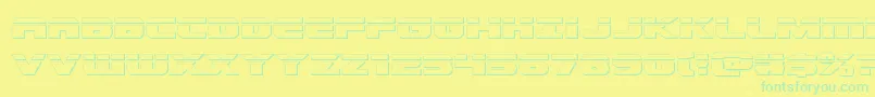 fuente Dekarangerbullet – Fuentes Verdes Sobre Fondo Amarillo