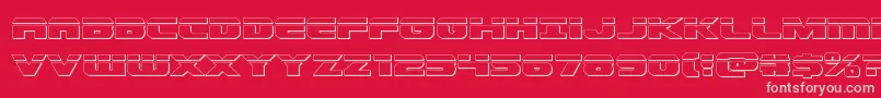 Dekarangerbullet Font – Pink Fonts on Red Background