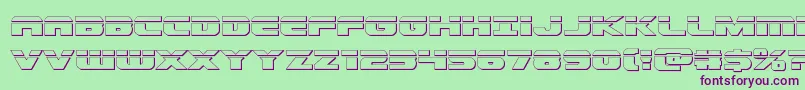 Dekarangerbullet Font – Purple Fonts on Green Background