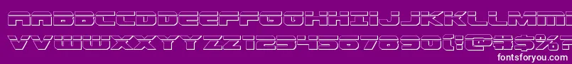 Dekarangerbullet Font – White Fonts on Purple Background